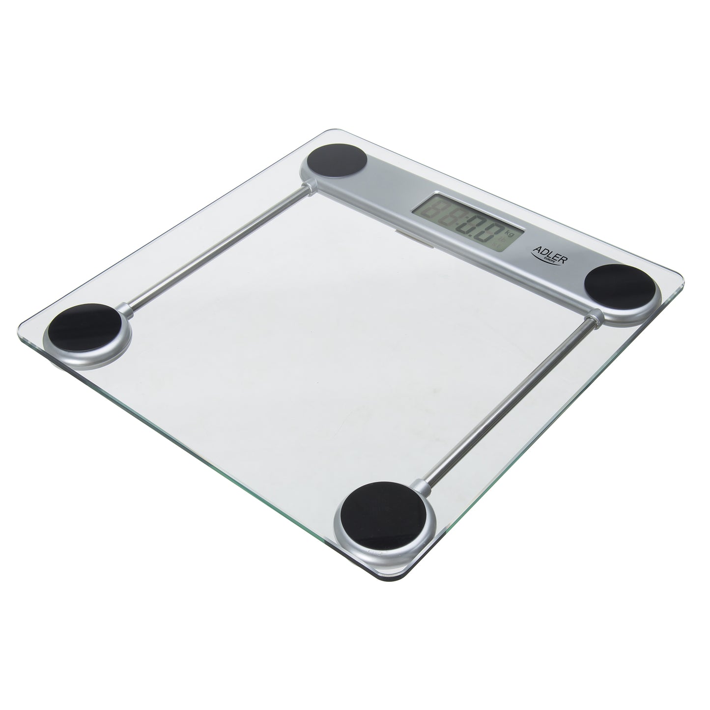 Báscula De Baño Digital Cristal Templado, Alta Medición 150 Kg 100 G, Apagado Automático, Fácil Adler Ad 8121 Transparente_0