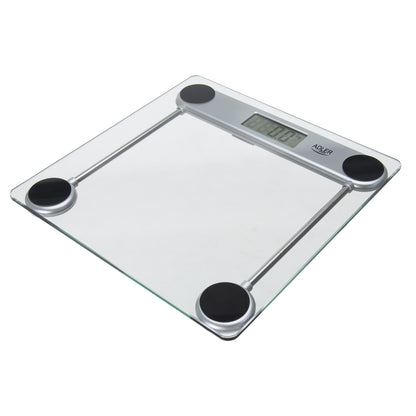Báscula De Baño Digital Cristal Templado, Alta Medición 150 Kg 100 G, Apagado Automático, Fácil Adler Ad 8121 Transparente