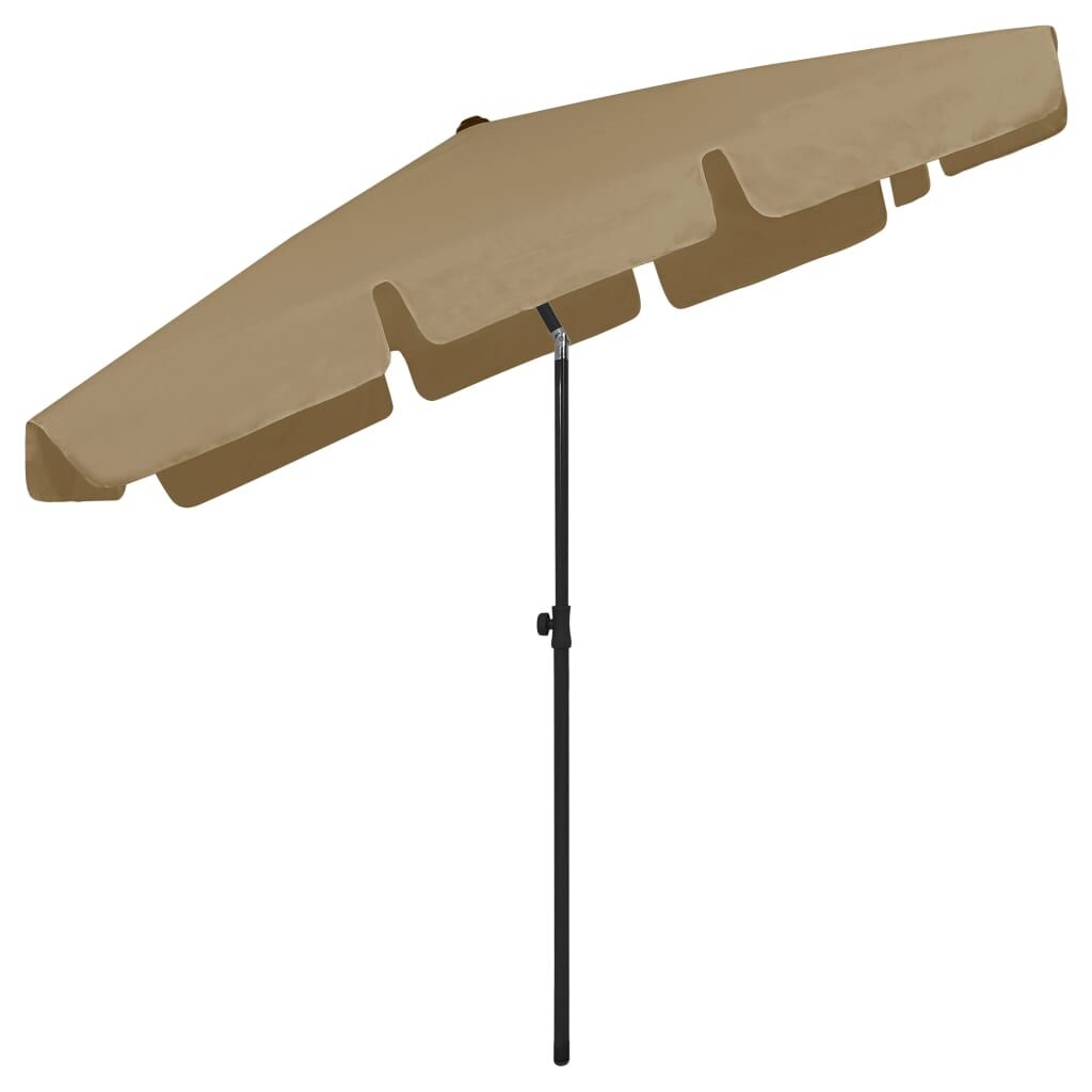 Vidaxl Sombrilla De Playa Gris Taupe 200x125 Cm_3