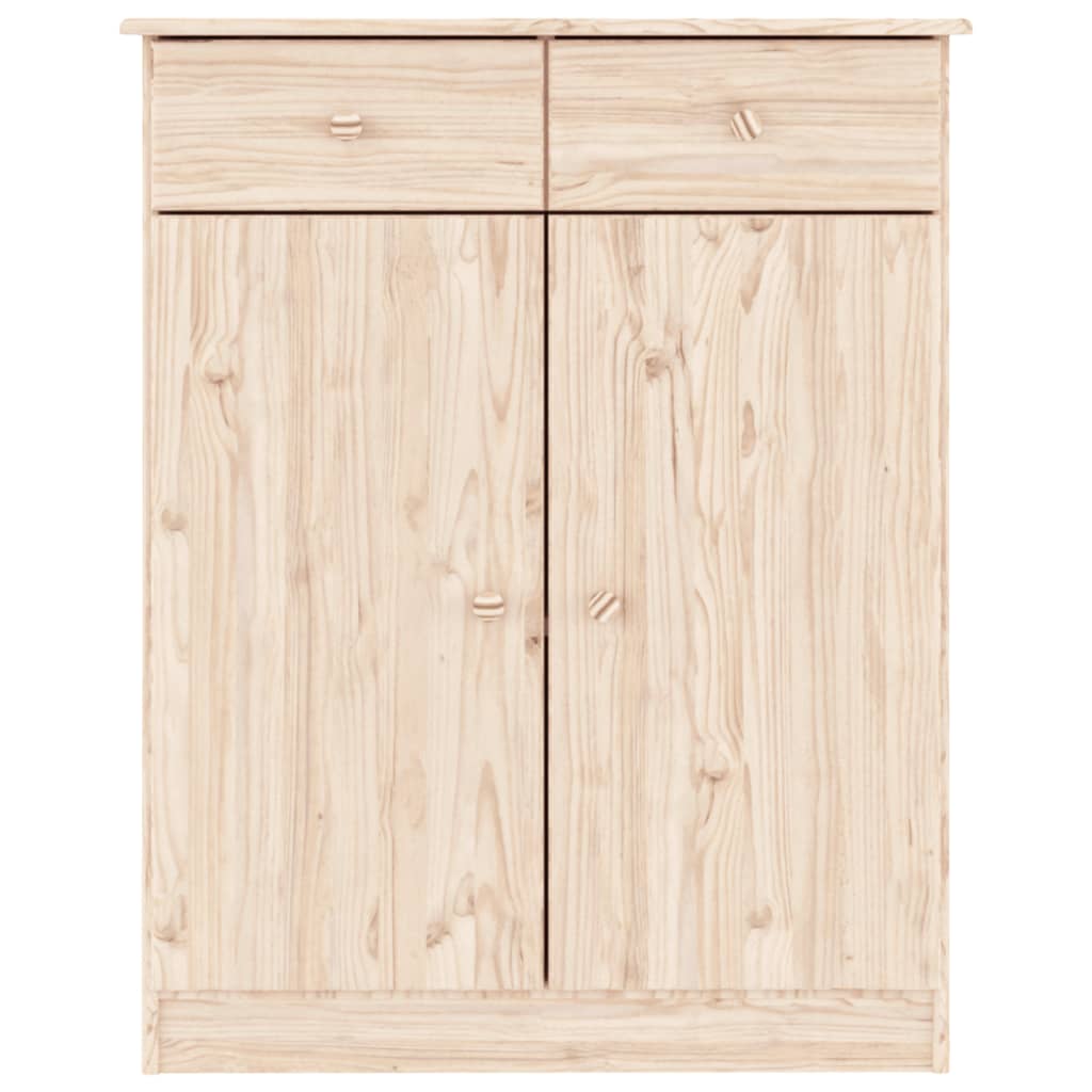 Mueble Zapatero Alta Madera Maciza De Pino 77x35x96 Cm / Vetonek_0