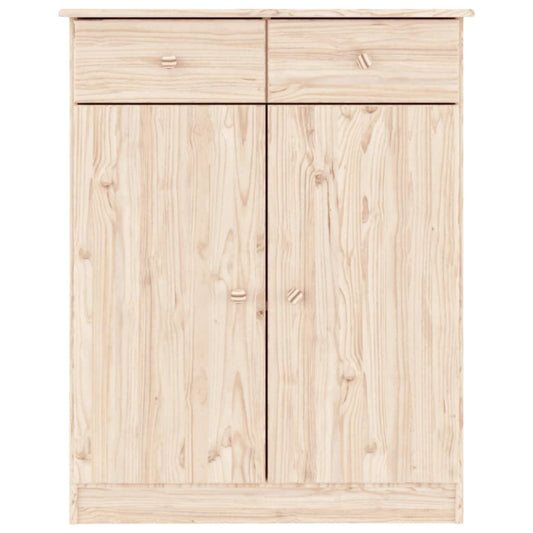 Mueble Zapatero Alta Madera Maciza De Pino 77x35x96 Cm / Vetonek_0