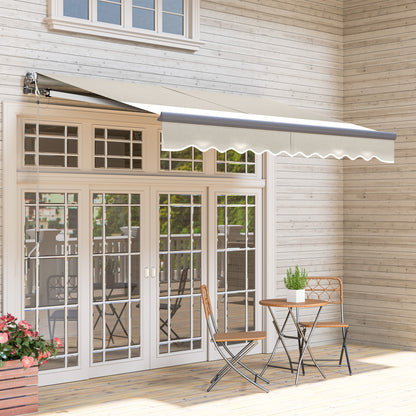 Outsunny Toldo Eléctrico Retráctil Con Mando A Distancia 3x2,5 M Crema_3
