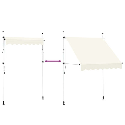 Toldo Retráctil De Operación Manual 200 Cm Crema_5
