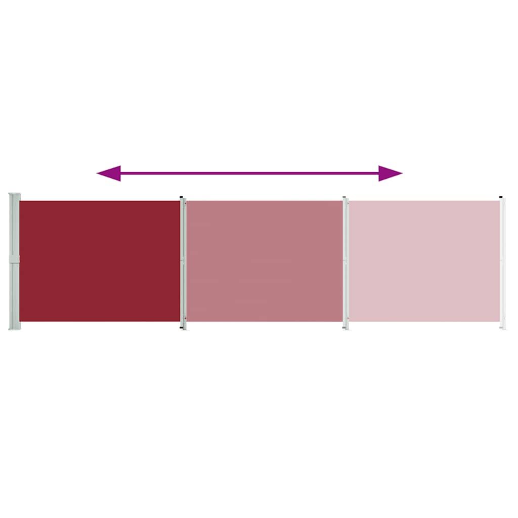 Vidaxl Toldo Lateral Retráctil Para Patio Rojo 600x160 Cm_3