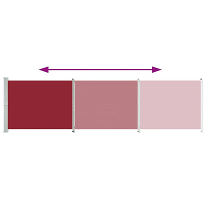Vidaxl Toldo Lateral Retráctil Para Patio Rojo 600x160 Cm_3