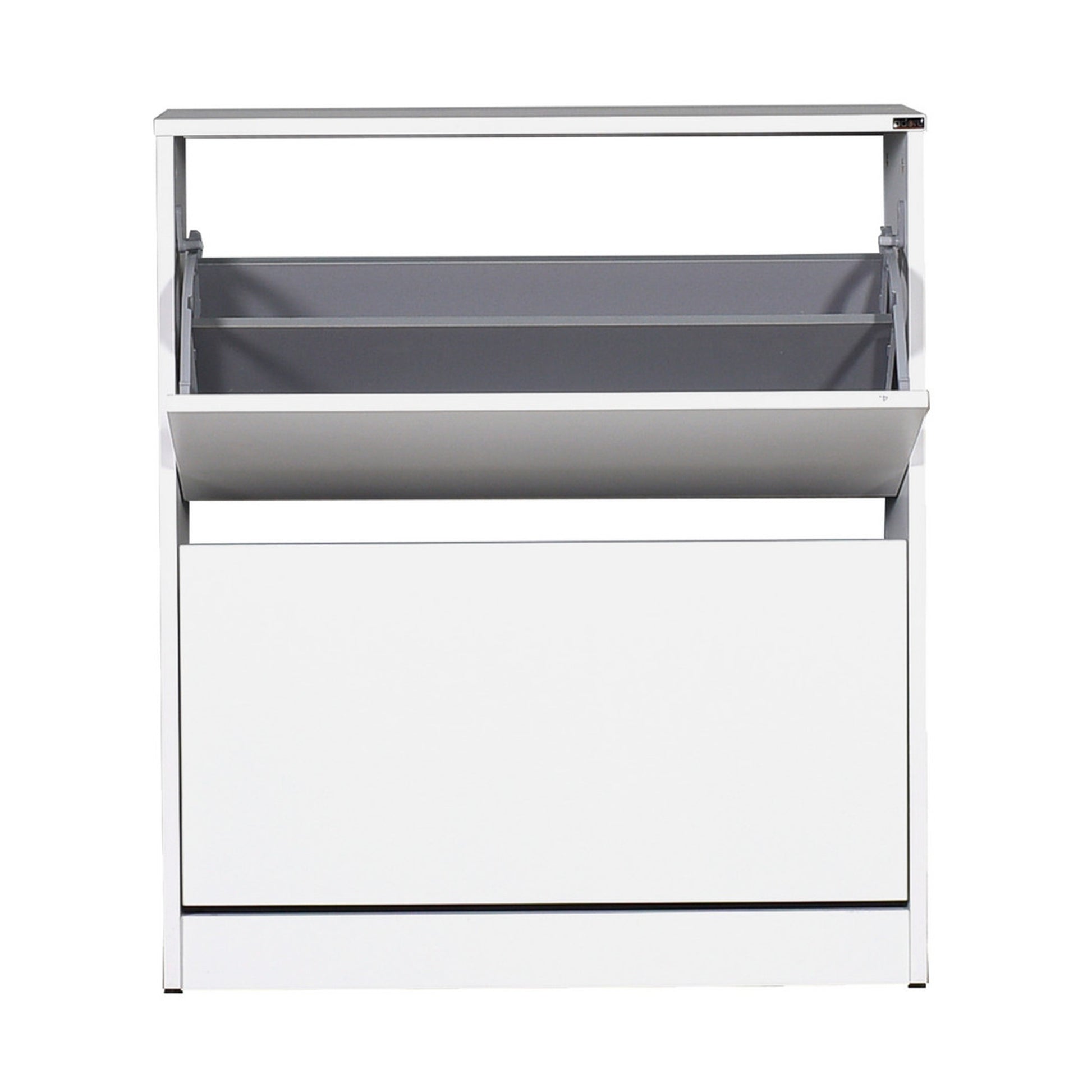 Zapatero,100% Tablero De Aglomerado Rechapado En Melamina, Color Blanco_2