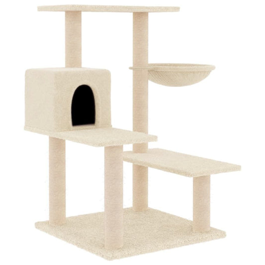 Vidaxl Rascador Para Gatos Con Postes De Sisal Color Crema 82,5 Cm_0