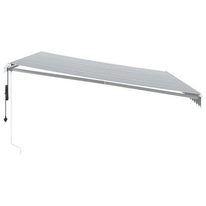 Toldo Retráctil Automático Gris Antracita Y Blanco 500x350 Cm_3