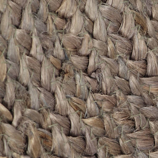 Vidaxl Alfombra De Yute Tejida A Mano Redonda Gris 120 Cm / Vetonek_0