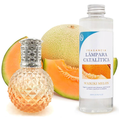Lámpara Catalítica Orange Diamonds + Aroma Waikiki Melon 200ml - Elimina Malos Olores, Impurezas Y Perfuma_0