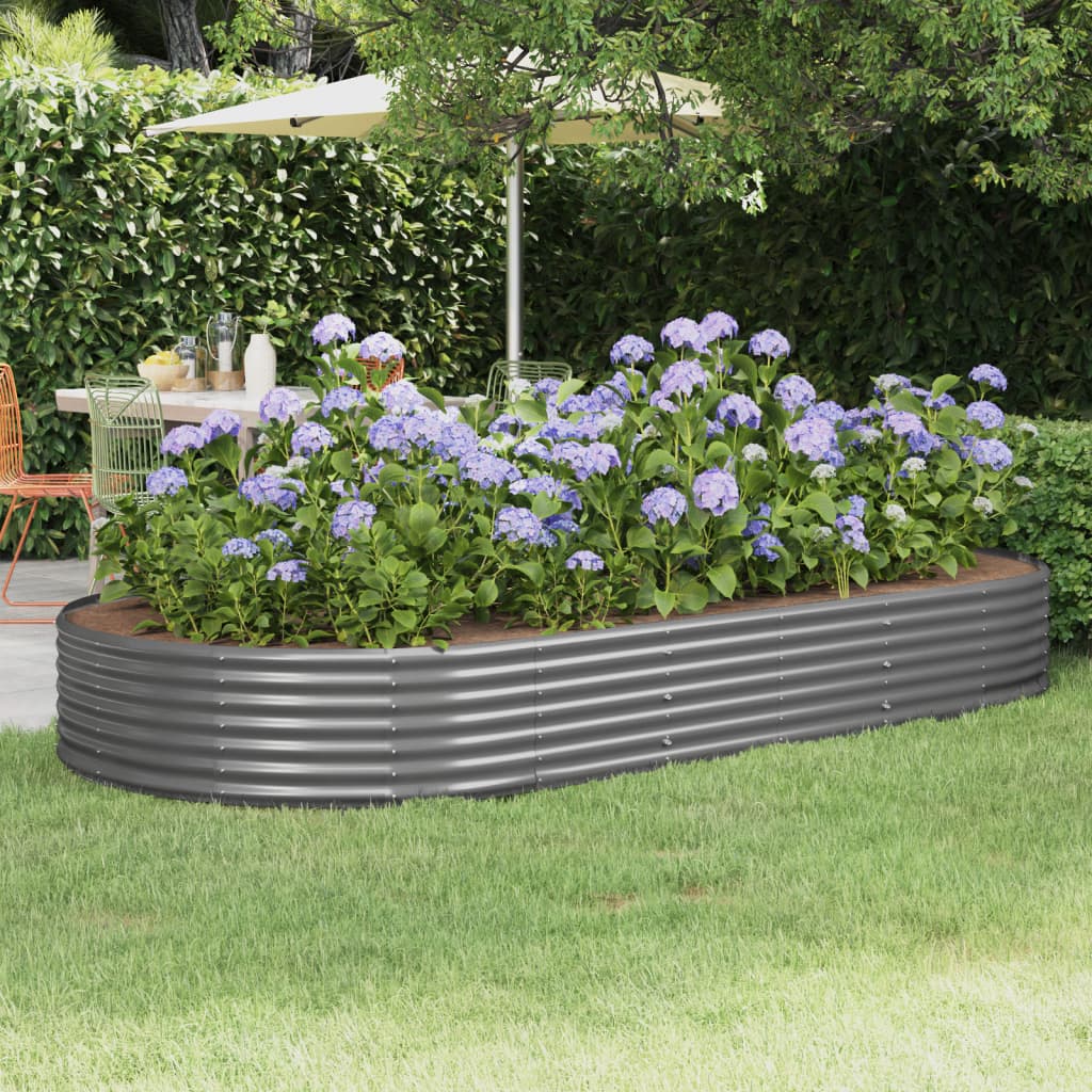 Jardinera Arriate Acero Galvanizado Gris 296x140x36cm_1