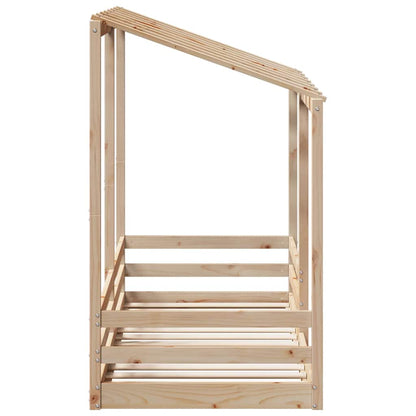 Cama Infantil Con Techo Madera Maciza Pino 75x190 Cm_4
