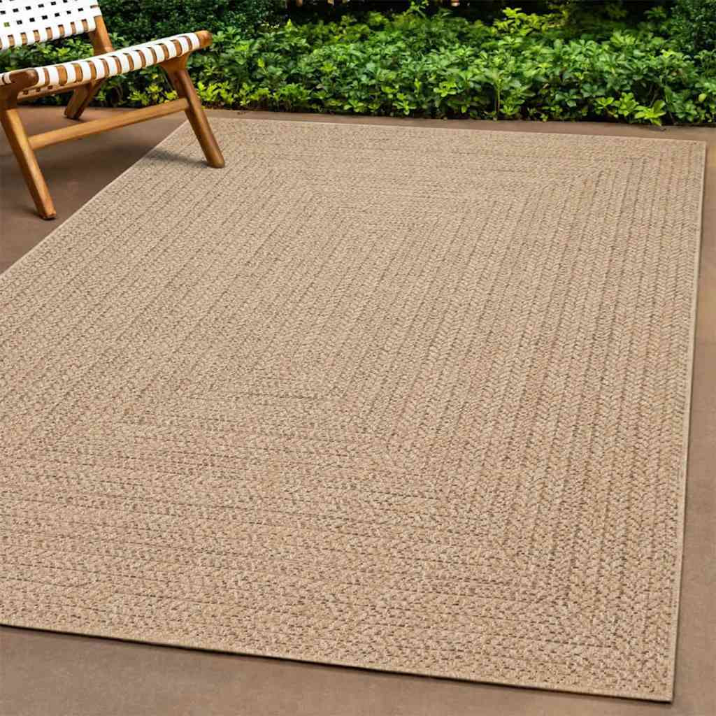 Vidaxl Alfombra Zizur Apariencia Yute Interior Exterior Beige 80x250cm_1