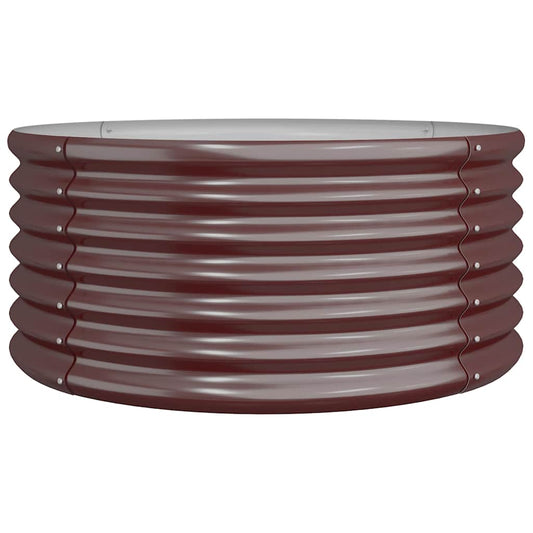 Jardinera De Acero Galvanizado Marrón 80x80x36 Cm_0