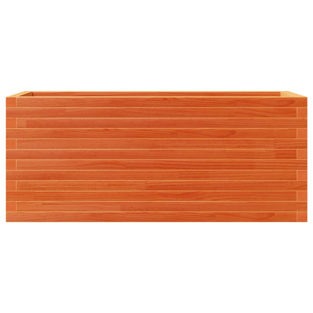 Jardinera De Madera Maciza De Pino Marrón Cera 110x40x46 Cm_4