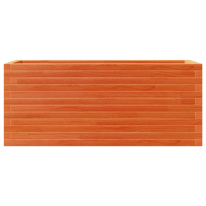 Jardinera De Madera Maciza De Pino Marrón Cera 110x40x46 Cm_4