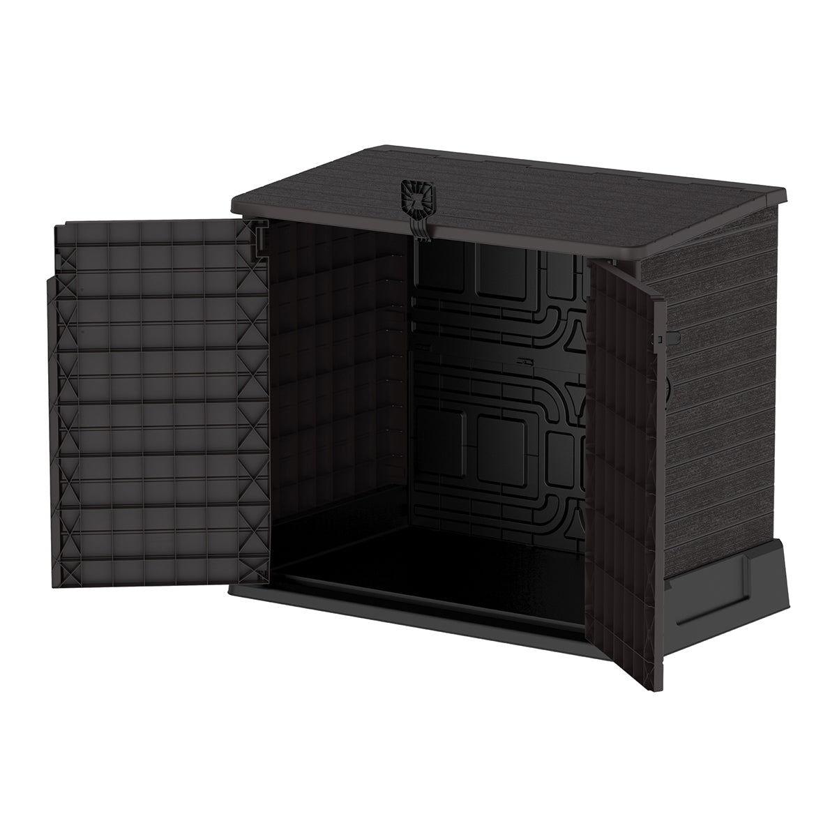 Arcón Cubre Cubos Exterior 850 L Pvc Marrón_5