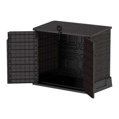 Arcón Cubre Cubos Exterior 850 L Pvc Marrón_5