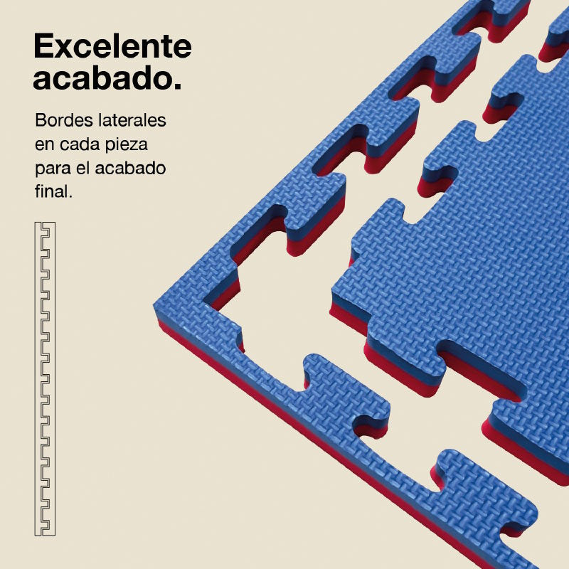 Tatami Puzzle 2,5cm 100x100cm – Efecto Madera/negro Jowy_2
