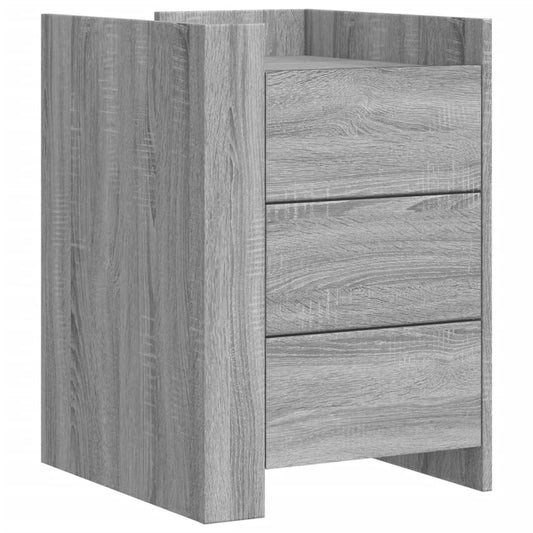 Mesita De Noche Madera De Ingeniería Gris Sonoma 45x50x65 Cm_0