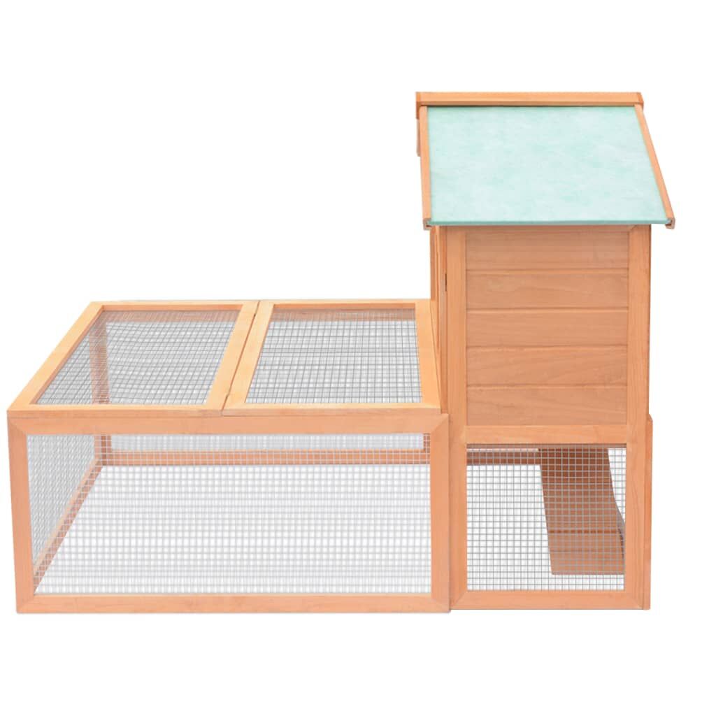 Vidaxl Conejera Jaula De Animales Con Patio Exterior Madera_3