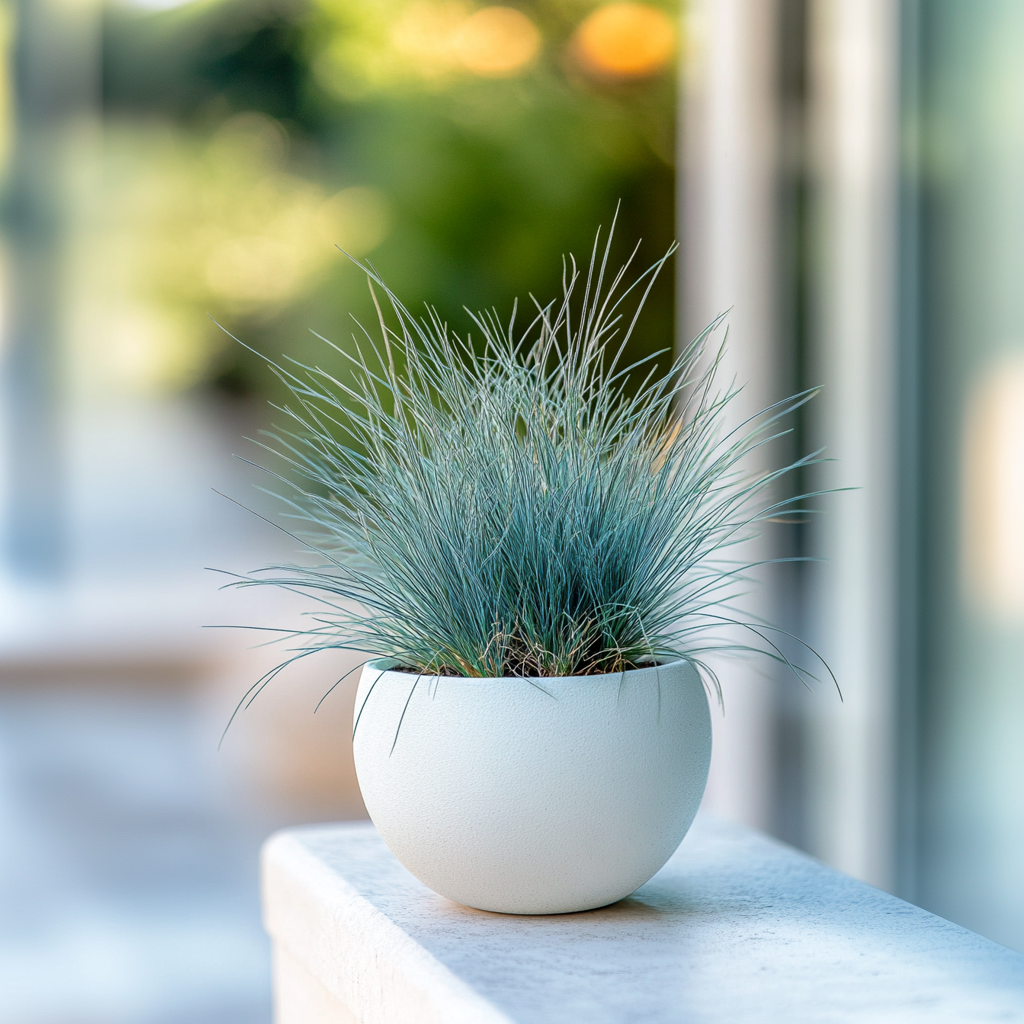 Festuca Azul - 3 Pzs - Festuca Glauca 'elijah Blue' - Altura 10-15cm - ⌀9cm