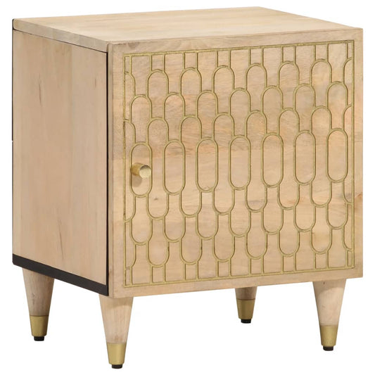 Mesitas De Noche 2 Uds Madera Maciza De Mango 40x33x46 Cm_0