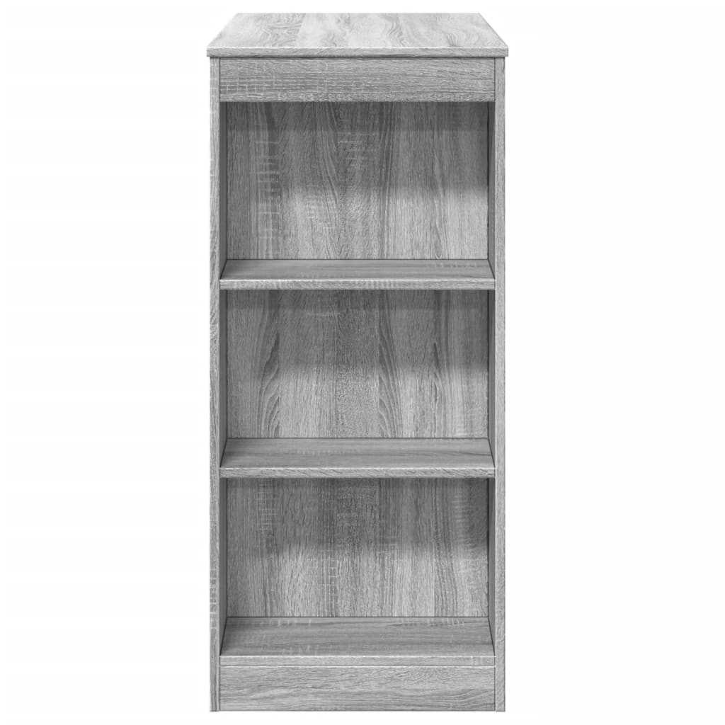 Mesa Alta Bar Con Estantes Madera Gris Sonoma 95x47x103,5 Cm_3