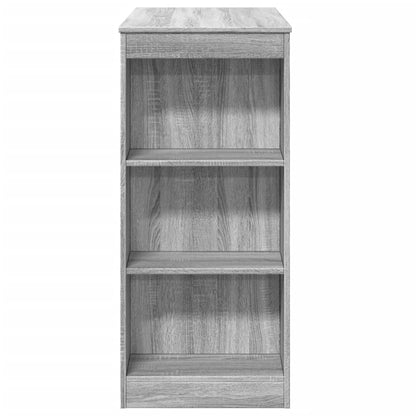 Mesa Alta Bar Con Estantes Madera Gris Sonoma 95x47x103,5 Cm_3