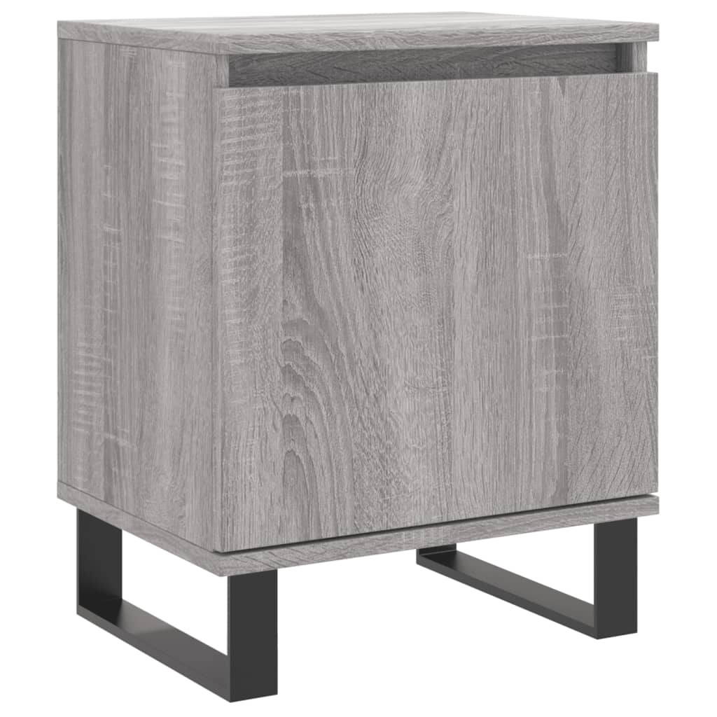 Mesita De Noche Madera De Ingeniería Gris Sonoma 40x30x50 Cm_0