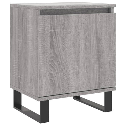 Mesita De Noche Madera De Ingeniería Gris Sonoma 40x30x50 Cm_0