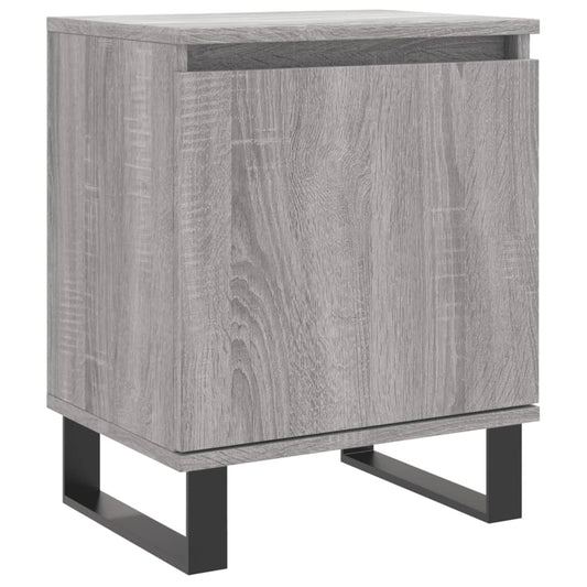 Mesita De Noche Madera De Ingeniería Gris Sonoma 40x30x50 Cm_0