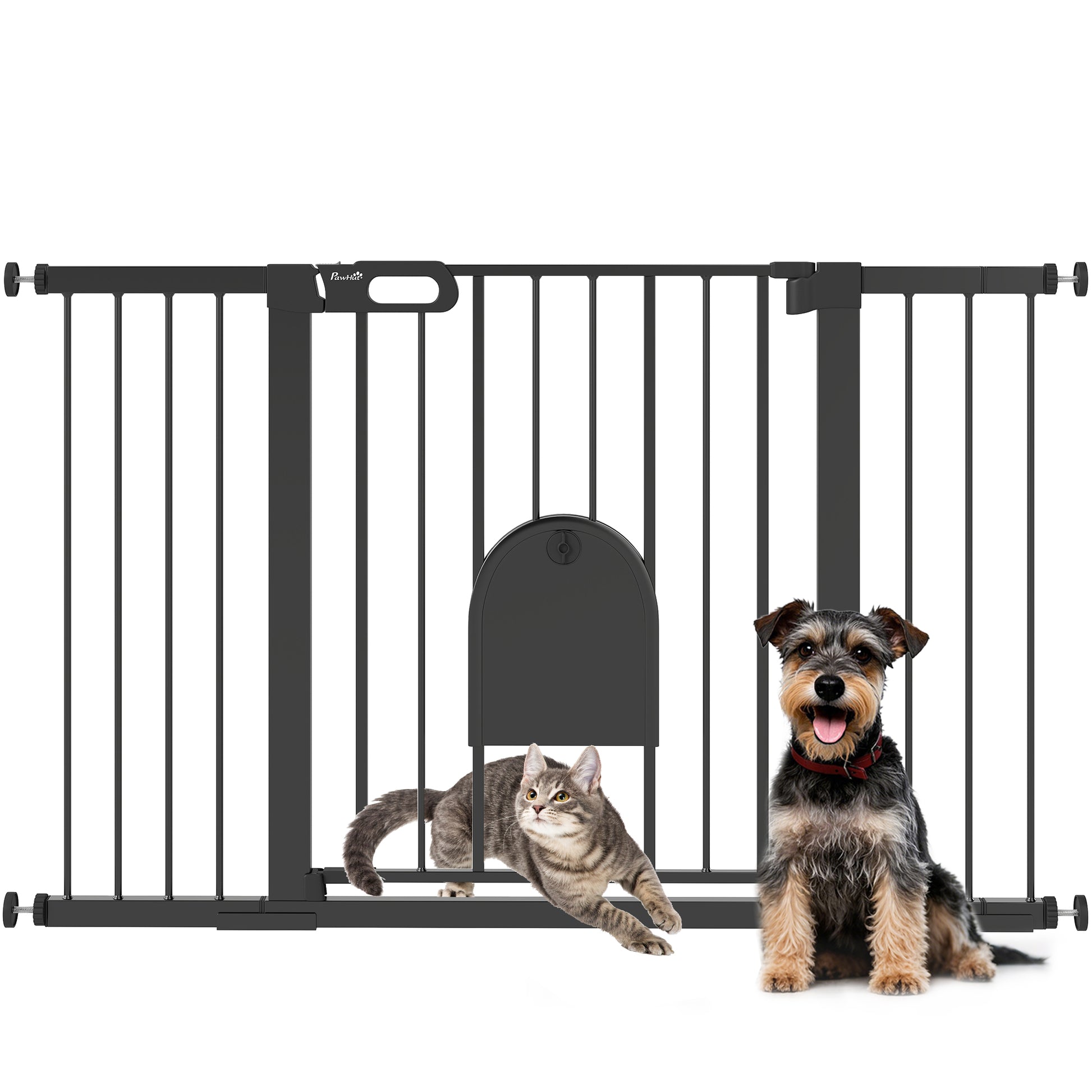 Pawhut Barrera De Seguridad Para Perros Extensible 75-131 Cm_0