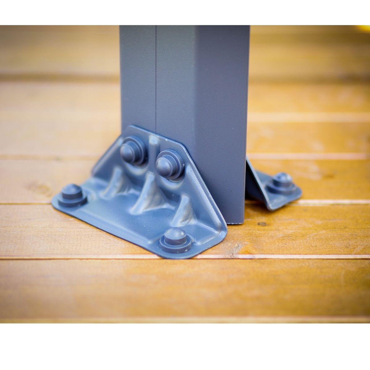 Cenador Martinique 4300 Gazebo De Aluminio gris Con Vidriado De policarbonato bronce