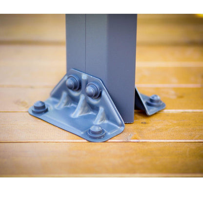 Cenador Martinique 4300 Gazebo De Aluminio gris Con Vidriado De policarbonato bronce