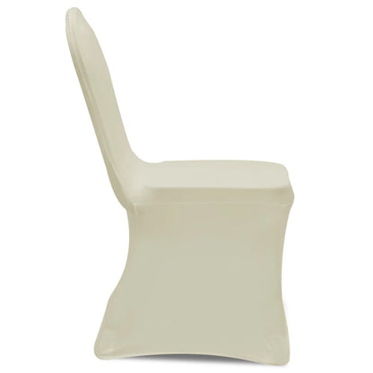 Vidaxl Funda De Silla Elástica 12 Unidades Crema_4