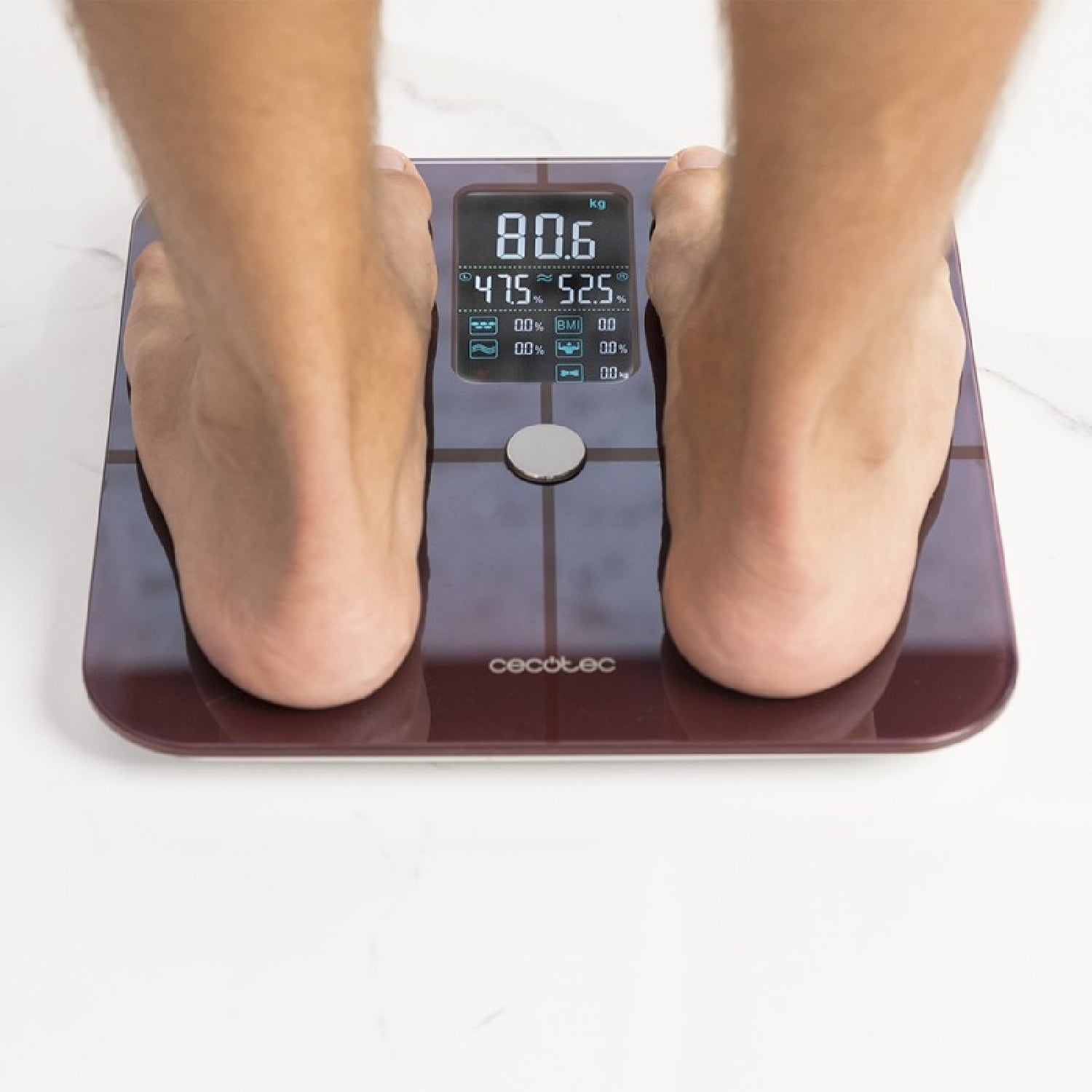 Cecotec Báscula De Baño Con App Surface Precision 10400 Smart Healthy Vision Garnet_1