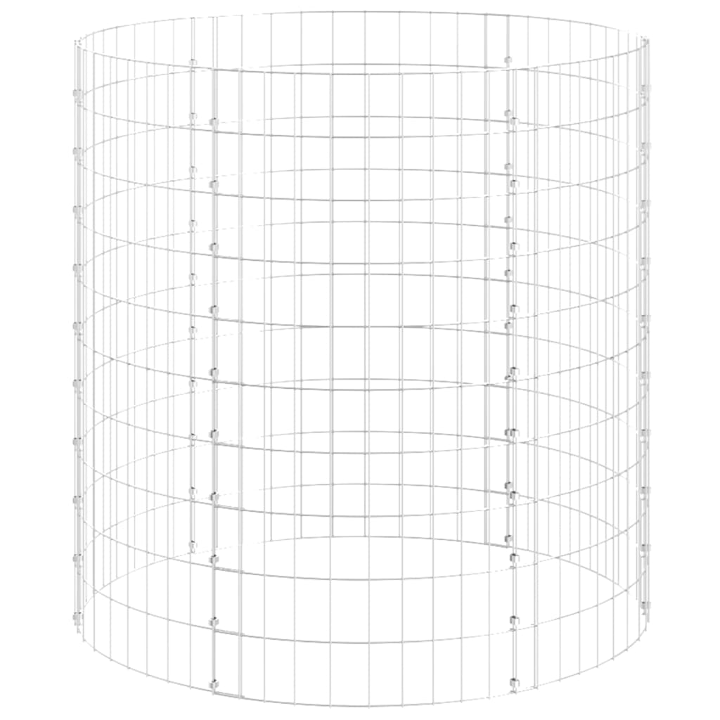 Poste Circular De Gaviones Acero Galvanizado Ø100x100 Cm / Vetonek_2
