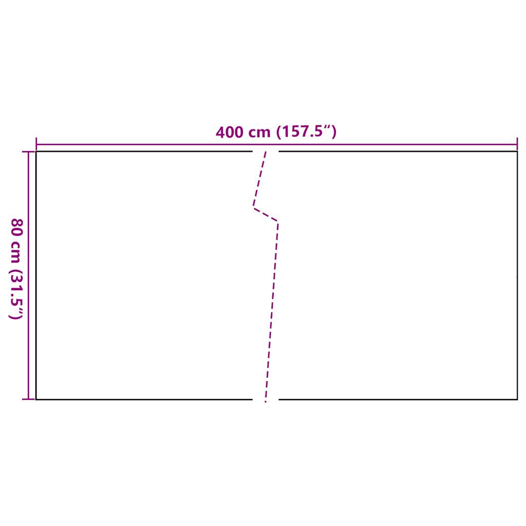 Toldo Para Balcón Ratán Sintético Blanco 400x80 Cm / Vetonek_1
