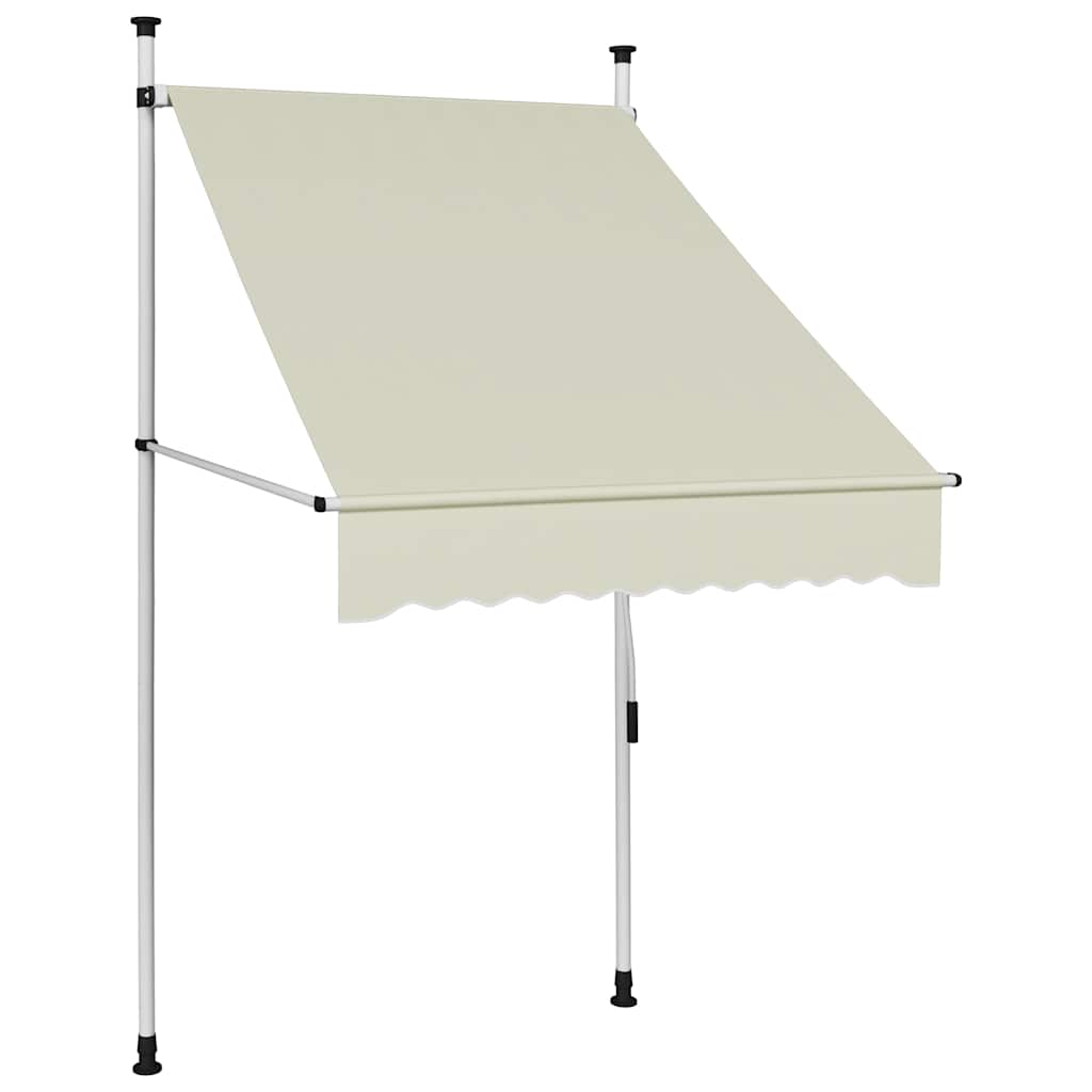 Toldo Retráctil De Operación Manual Color Crema 100 Cm_1