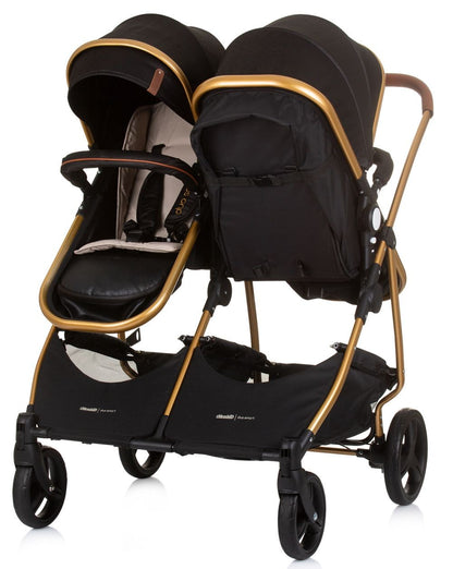 Carrito De Bebé Gemelar Dúo Smart Obsidian Gold_2