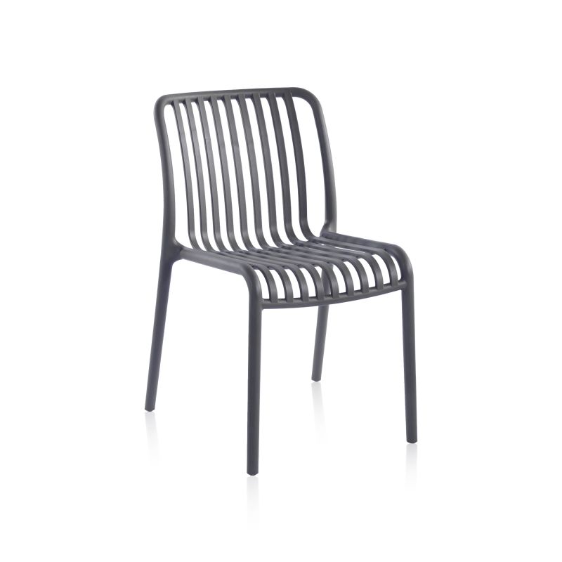 Pack 4 Sillas De Exterior Jamie Polipropileno, Gris, 58 X 80 X 46_2