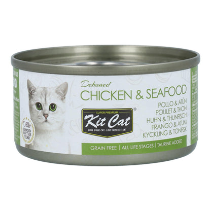 Kit Cat Lata Toppers - Pollo & Atún 80 g Comida húmeda para gatos en gelatina
