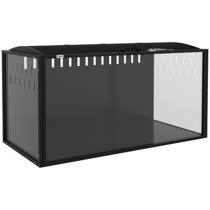 Pawhut Jaula Para Hámster Grande 105x51x53 Cm Con Tapa Ventilada Abatible Negro_3