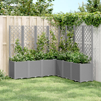 Jardinera Con Enrejado Pp Gris Claro 160x160x140 Cm_1