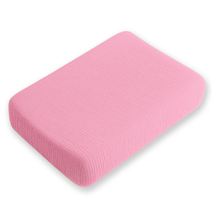 Funda De Colchón Para Cambiador En Algodón Bio Rosa
