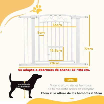 Pawhut Barrera Para Perros Con Cierre Automático_2