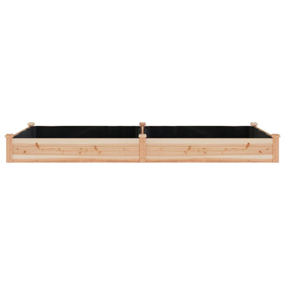 Jardinera Arriate Con Forro Madera Maciza Abeto 240x120x25 Cm_3