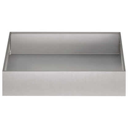 Macetero De Jardín Plateado 80 X 80 X 20 Cm Acero Inoxidable_2