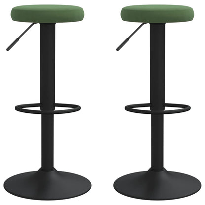Taburetes De Cocina 2 Unidades Terciopelo Verde Oscuro_0